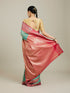 Mohey Turquoise Blue Grid Patterned Saree with Buta Motifs