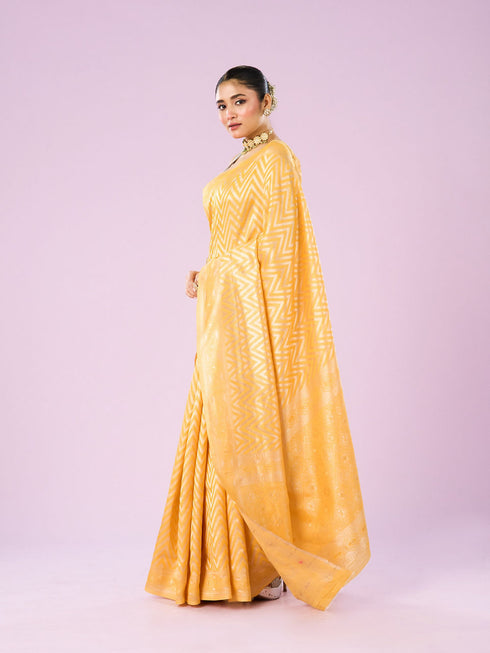 Mohey Sunshine Yellow Saree