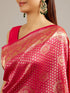 Mohey Rani Pink Floral Buta Patterned Saree with Intricate Bel Buti Borders