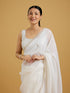 Mohey Graceful Cream Crepe Saree