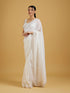 Mohey Graceful Cream Crepe Saree