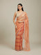 Mohey Rust Red Diagonal Striped Saree with Cutdana And Sequin Work
