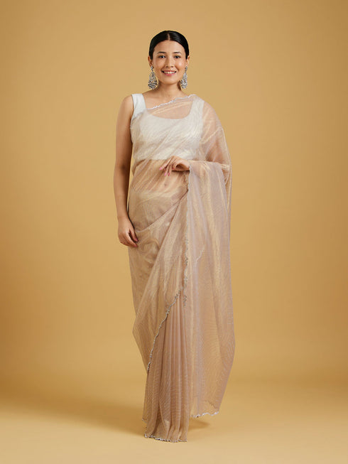 Mohey Gold Organza Strut Elegance Saree