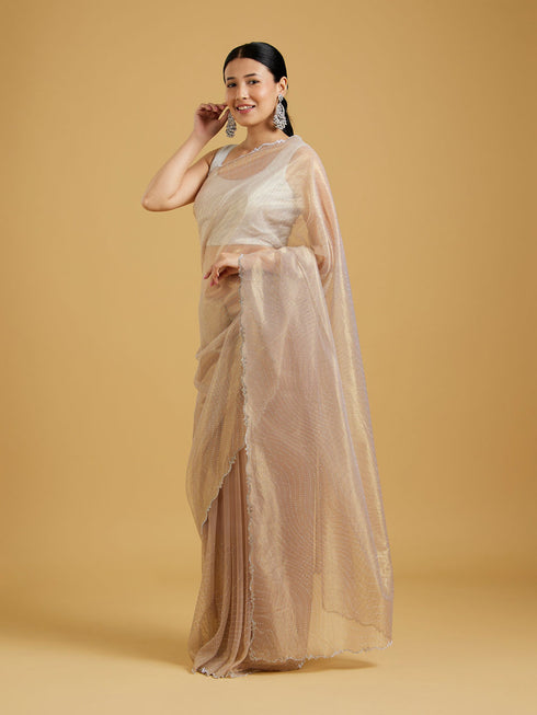 Mohey Gold Organza Strut Elegance Saree
