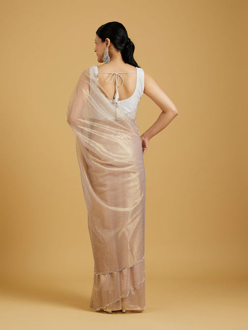 Mohey Gold Organza Strut Elegance Saree