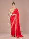 Mohey Radiant Red Chinon Saree
