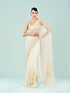 Mohey Stylish Cream Knit Saree