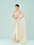Mohey Stylish Cream Knit Saree