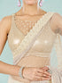 Mohey Stylish Cream Knit Saree