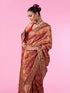 Mohey Ravishing Rust Red Bridal Saree