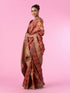 Mohey Ravishing Rust Red Bridal Saree