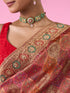Mohey Ravishing Rust Red Bridal Saree