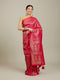 Mohey Rani Pink Floral Jaal Patterned Saree with Bel Buti Borders