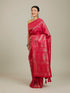 Mohey Rani Pink Floral Jaal Patterned Saree with Bel Buti Borders