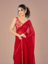 Mohey Georgette Enchantress Red Saree
