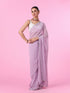 Mohey Purple Majesty Georgette Saree