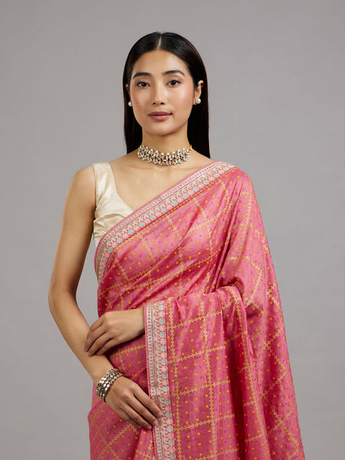 Mohey Pastel Pink Radiance Saree