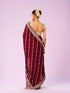 Mohey Enthralling Wine Saree