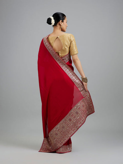 Mohey Pink Elegance Saree