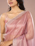 Mohey Purple Dazzle Organza Saree
