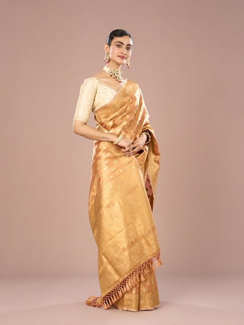 Mohey Peach Bliss Traditional Saree