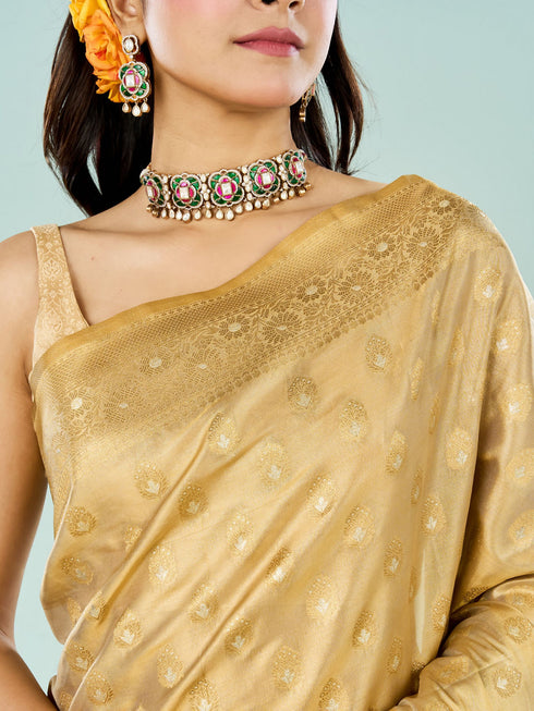 Mohey Enchanting Beige Saree
