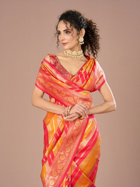 Mohey Sun Drenched Mustard Yellow Saree