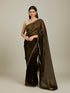 Mohey Mehndi Green Floral Buta Embroidered Saree with Rhinestone Work