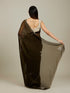 Mohey Mehndi Green Floral Buta Embroidered Saree with Rhinestone Work