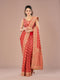 Mohey Lustrous Red Saree