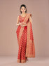 Mohey Lustrous Red Saree