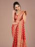 Mohey Lustrous Red Saree