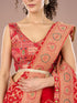 Mohey Lustrous Red Saree