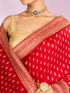 Mohey Radiant Red Elegance Saree