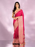 Mohey Elegant Rani Pink Saree