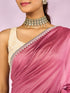 Mohey Dusty Pink Silk Elegance Saree