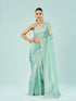 Mohey Emerald Allure Organza Saree