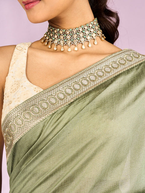 Mohey Emerald Elegance Saree