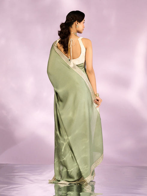 Mohey Emerald Elegance Saree