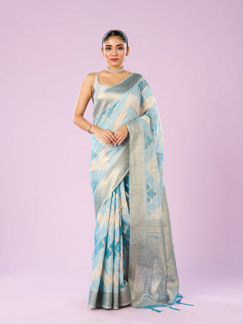 Mohey Light Blue Enchantress Saree