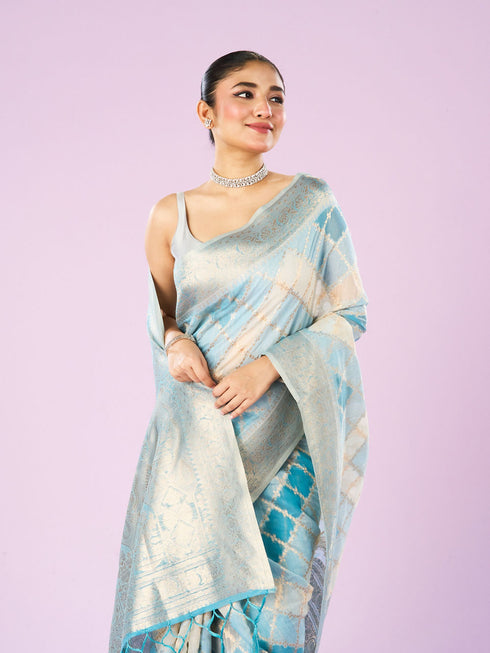 Mohey Light Blue Enchantress Saree
