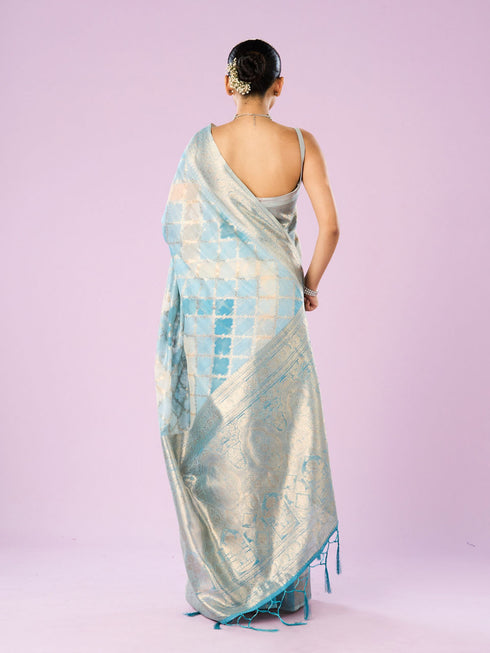 Mohey Light Blue Enchantress Saree