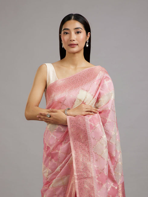Mohey Vibrant Pink Elegance Saree
