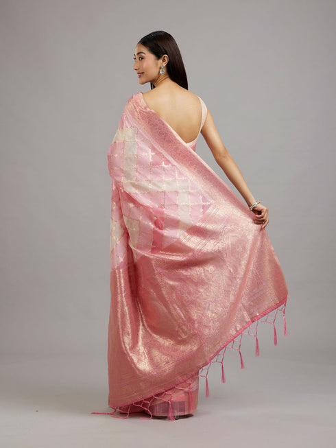 Mohey Vibrant Pink Elegance Saree