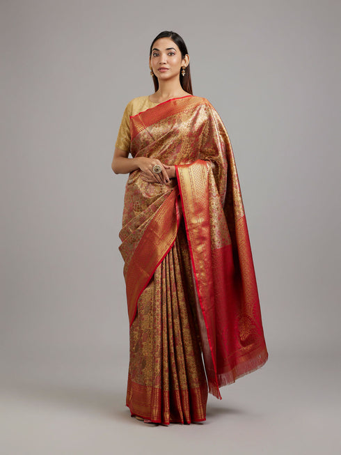 Mohey Royal Red Eleganza Saree
