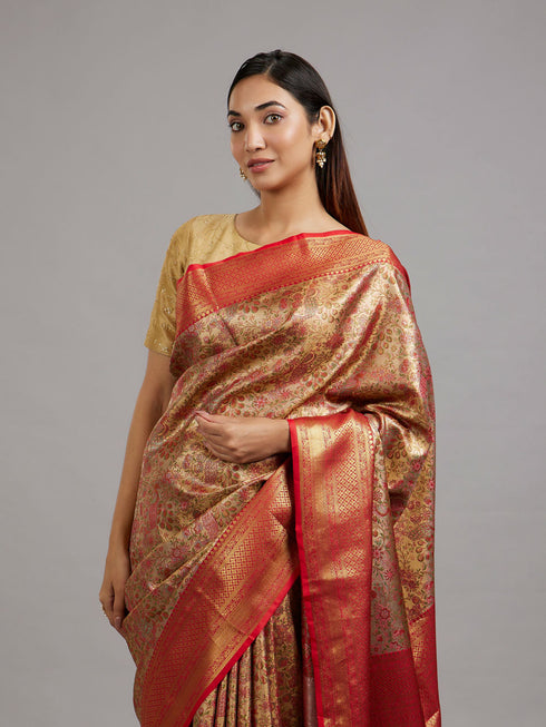 Mohey Royal Red Eleganza Saree