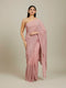 Mohey Elegant Peach Chinon Saree