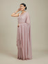 Mohey Enchanting Pink Chinon Saree