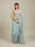 Mohey Blue Elegance Chinon Saree