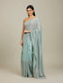 Mohey Blue Elegance Chinon Saree